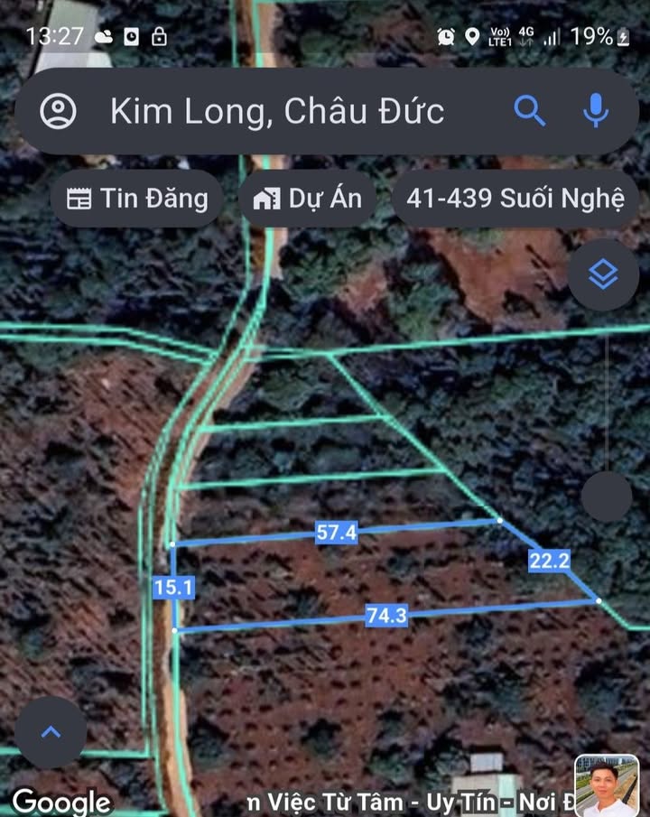 Đất nền Kim Long - Châu Đức 1000m² giá 2 tỷ - Cơ hội đầu tư tuyệt vời!