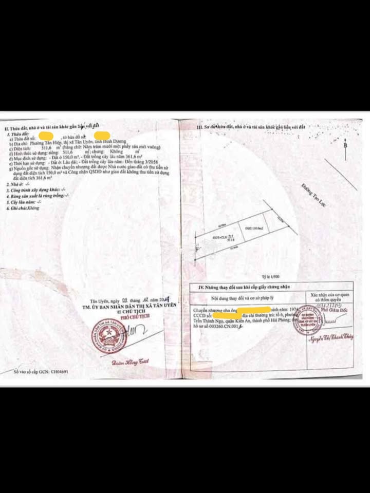 Đất Kèm Kho Đường Tạo Lực Tân Uyên 511m² giá 15.5 tỷ - Cơ hội đầu tư tuyệt vời!