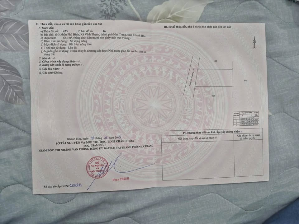 Đất nền Vĩnh Thạnh Nha Trang 64m² giá 1.2 tỷ - Cơ hội đầu tư tuyệt vời!