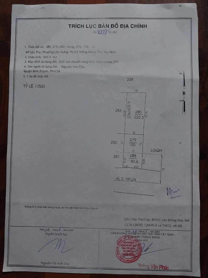 Đất nền 410m² Hương Lộ 2 Trảng Bàng chỉ 2 tỷ - Sổ hồng chính chủ