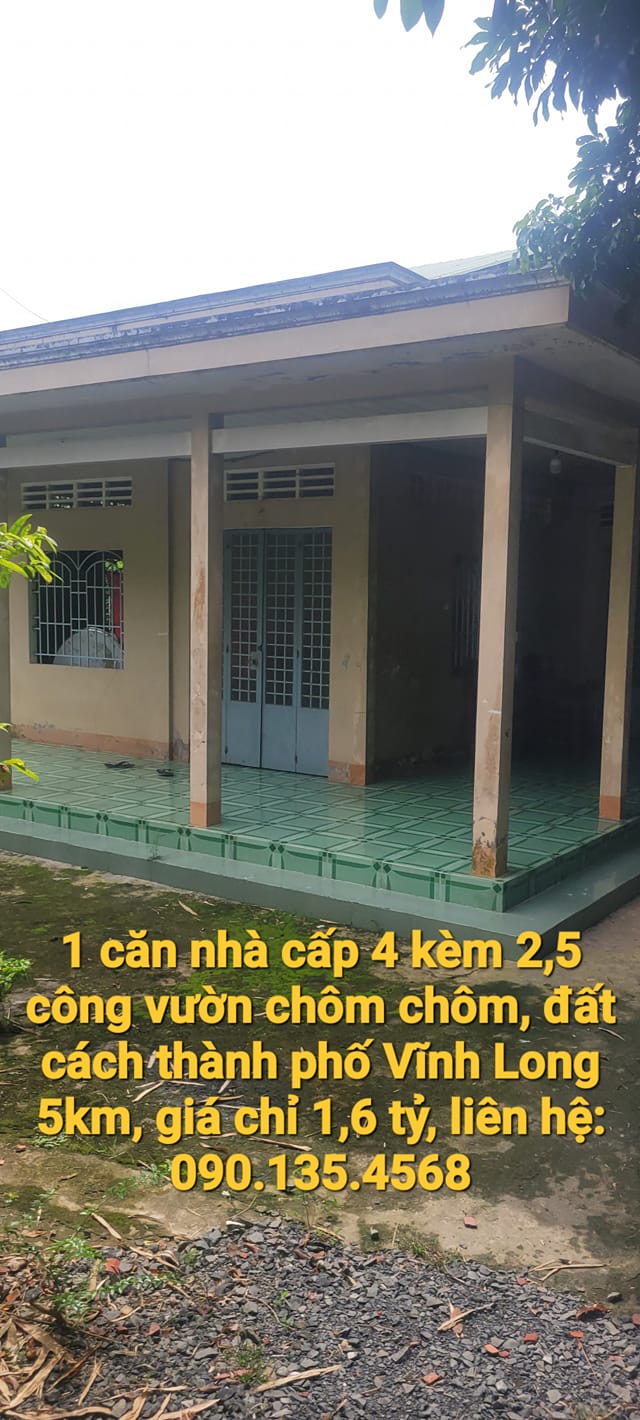 Đất vườn 2,5 công xã Đồng Phú, huyện Long Hồ - Giá chỉ 1.6 tỷ, đầu tư sinh lời!