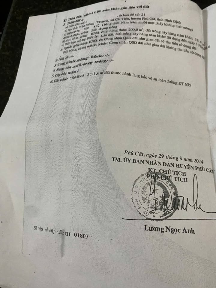 Đất mặt tiền Quốc Lộ 19B Cát Tiến 511m² - Cơ hội đầu tư tuyệt vời!