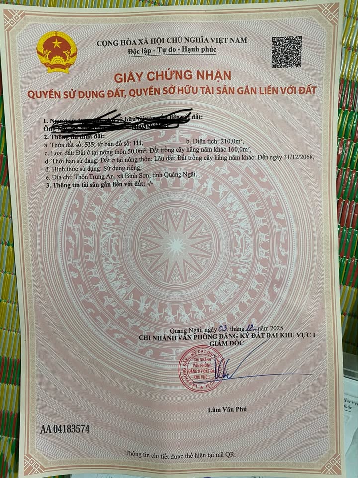 Đất nền thôn Trung An, xã Bình Thạnh, 210m² giá chỉ 399 triệu - Cơ hội đầu tư hấp dẫn!