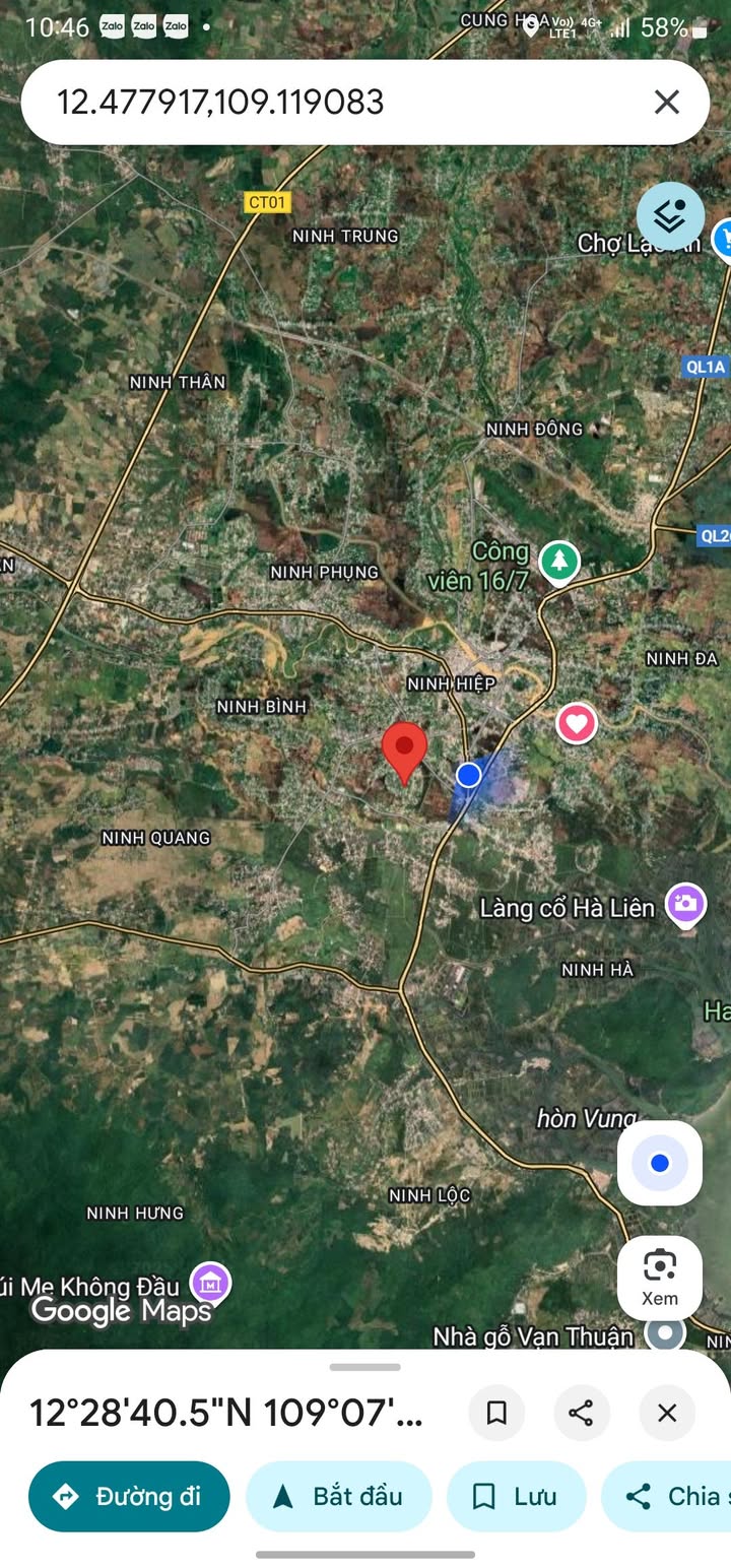 Đất nền thôn Thạch Thành, xã Tân Định, Ninh Hòa 225m² giá 900 triệu - Diện tích rộng, thích hợp xây nhà ở!