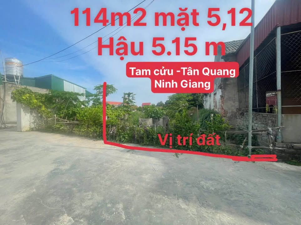 Đất thổ cư Tân Quang Ninh Giang 114m² giá chỉ 700 triệu - Đầu tư sinh lời ngay!