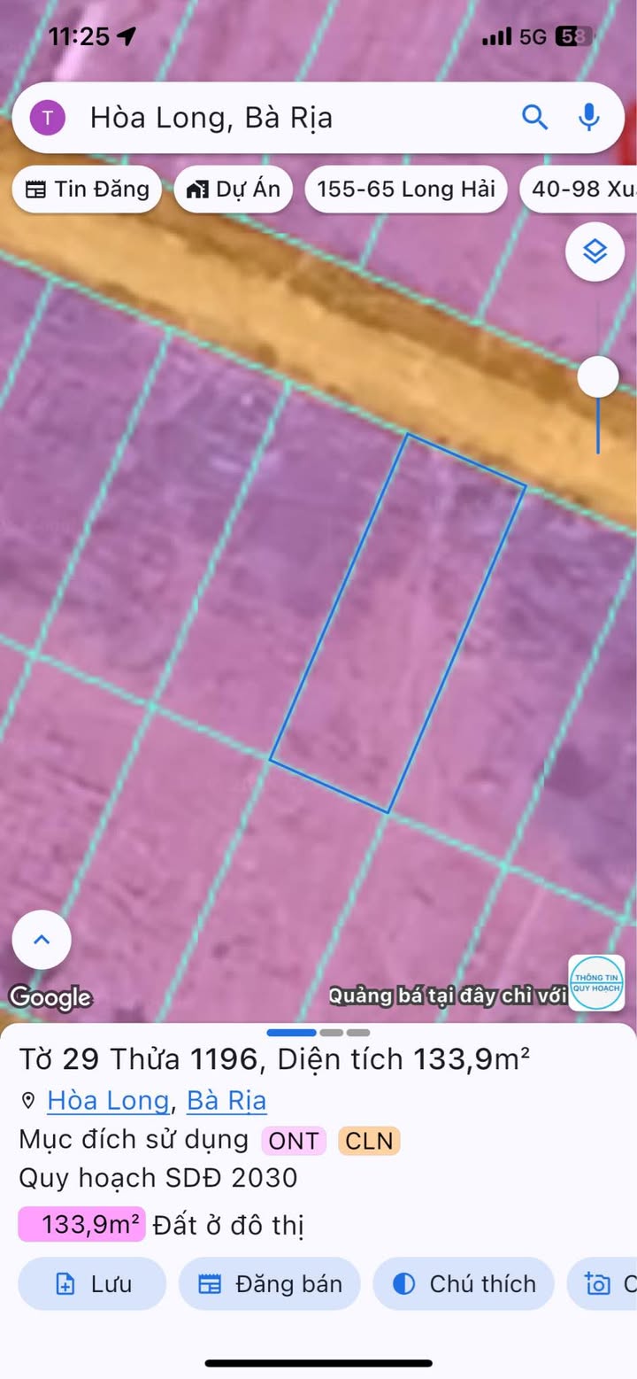 Đất nền Hòa Long Bà Rịa 140m² giá 1.28 tỷ - Đường xe hơi thuận lợi!