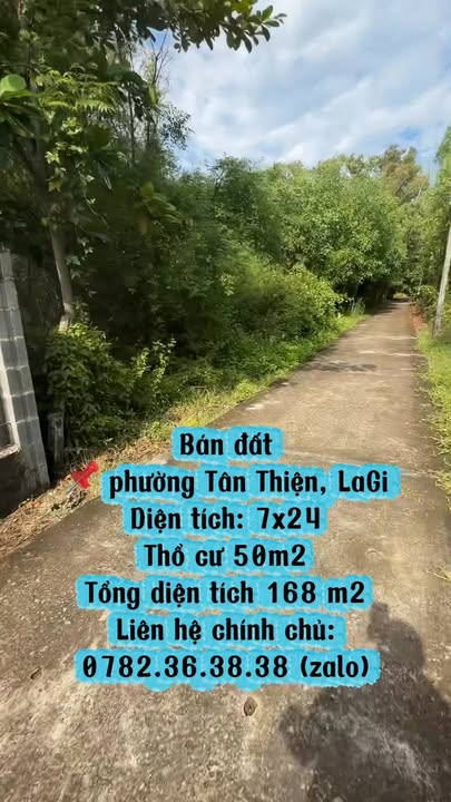 Lô đất đẹp tại La Gi, Bình Thuận 168m² giá 1.5 tỷ - Cơ hội đầu tư hấp dẫn!