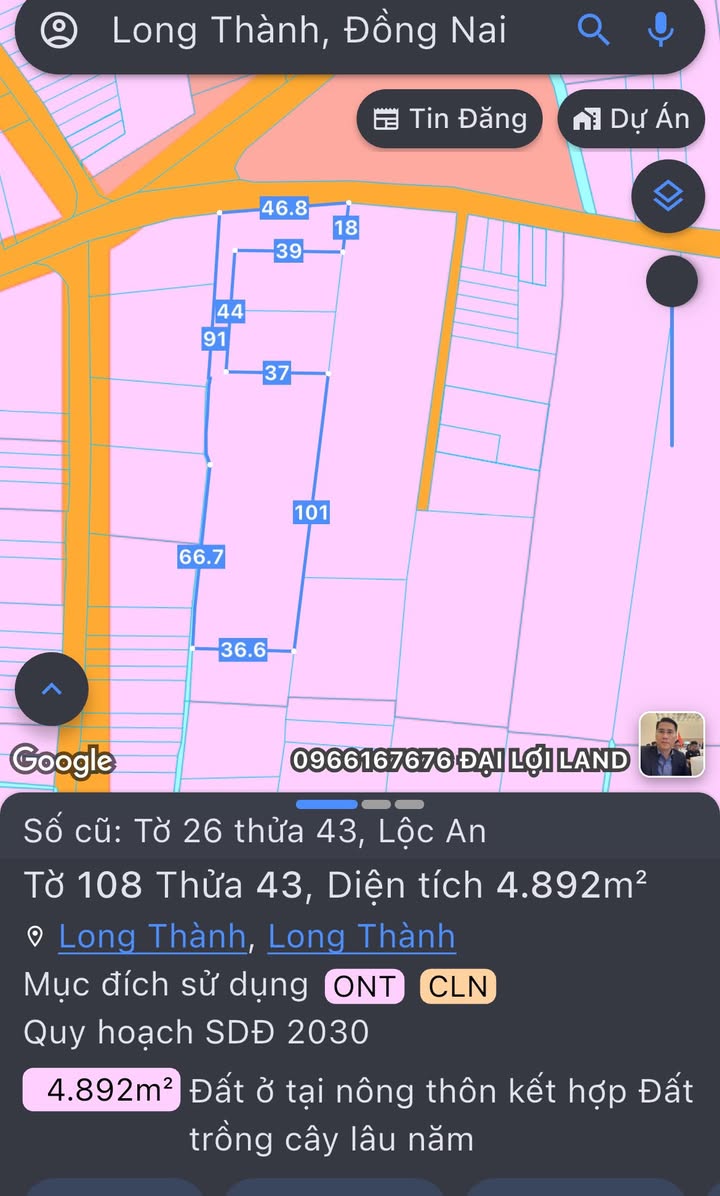 Đất nền Lộc An Long Thành 4892m² - Phù hợp cho xưởng, kho bãi!