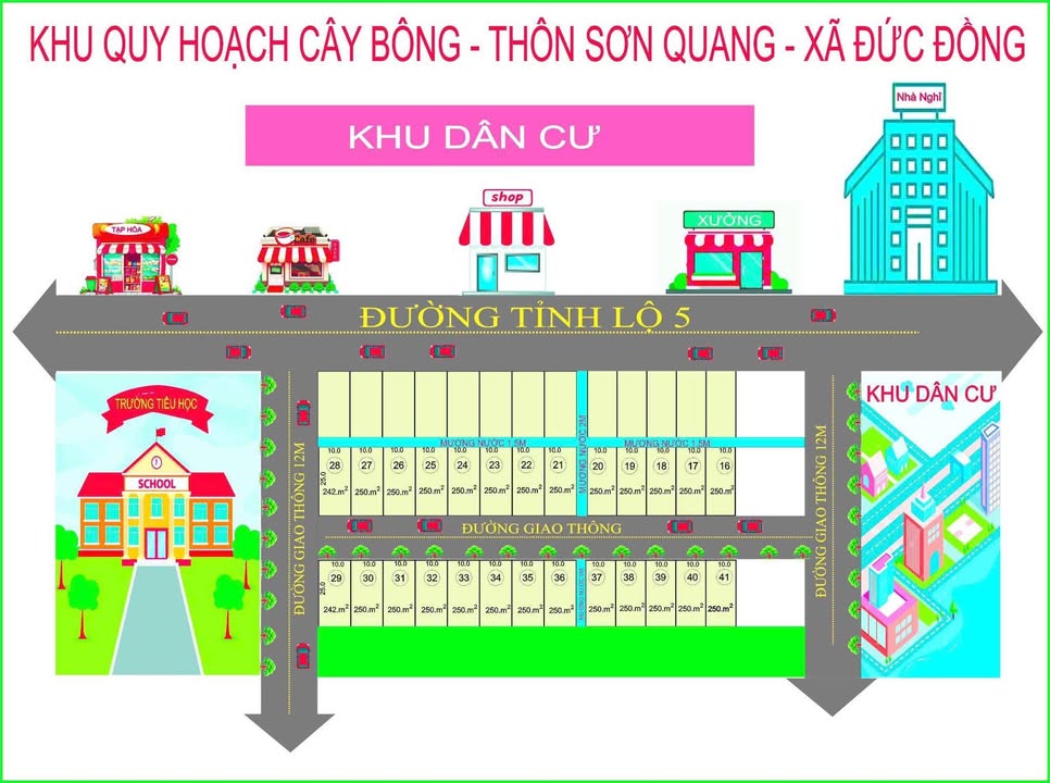 Đất nền Đức Lạng 250m² giá thỏa thuận - Cơ hội đầu tư tuyệt vời!