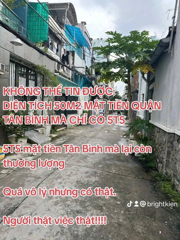 Nhà mặt tiền Sơn Cang 50m² giá 5.5 tỷ - Cơ hội hiếm có tại Tân Bình!