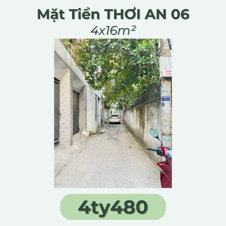 Nhà mặt tiền đường Thới An 06, quận 12, 64m² giá 4.48 tỷ - Vị trí đắc địa, thương lượng nhẹ!