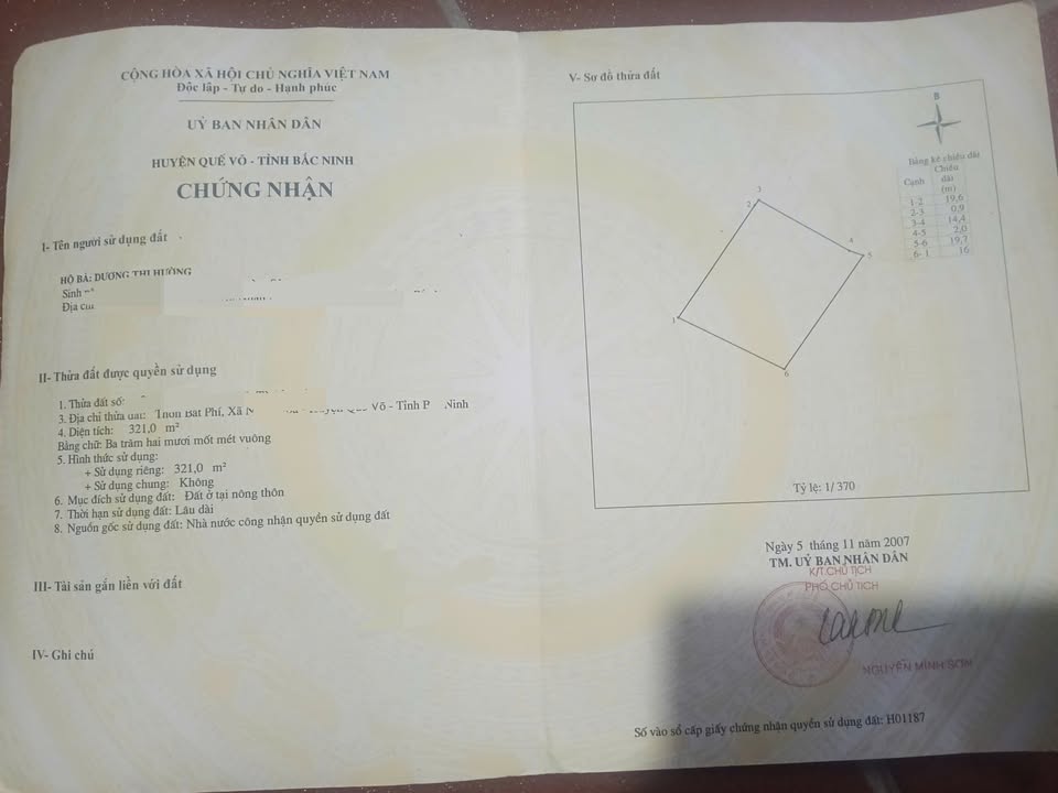 Đất thổ cư 300m² Nhân Hòa, Quế Võ giá 3 tỷ - Đầu tư sinh lời ngay!