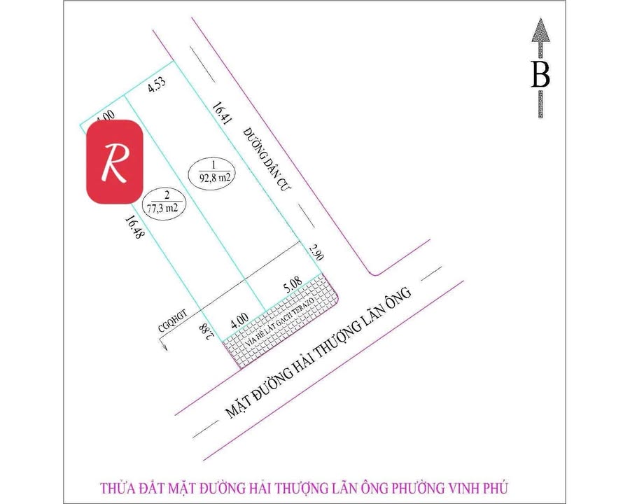 Đất nền lô góc Hải Thượng Lãn Ông Vinh 92m² giá chỉ 7 tỷ - Vị trí đắc địa gần công an
