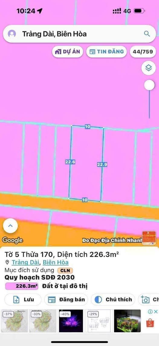 Lô đất Trảng Dài, Biên Hòa 230m² giá 2.19 tỷ - Sổ đỏ chính chủ!