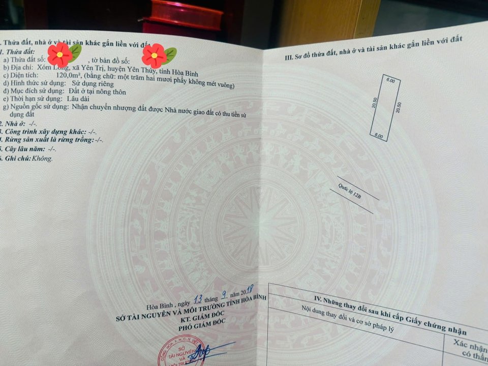 Đất nền mặt đường Quốc lộ 12B, xã Yên Trị, 120m² - Sổ đỏ chính chủ, giá thỏa thuận!