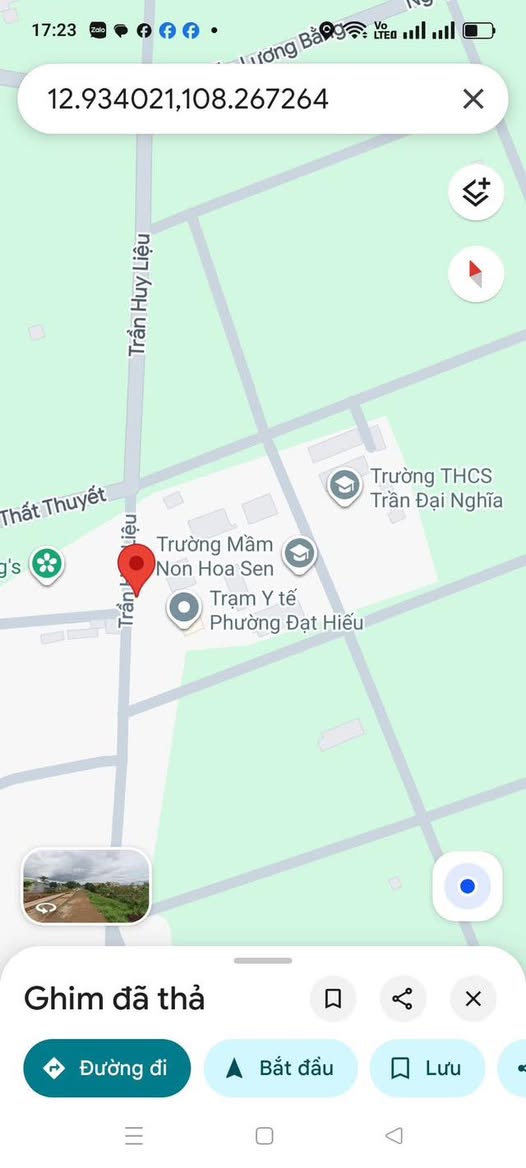 Đất nền mặt tiền Trần Huy Liệu, Đạt Hiếu, 240m² giá 230 triệu - Cơ hội đầu tư tuyệt vời!