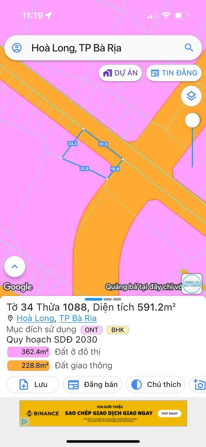 Đất nền Hòa Long Bà Rịa 500m² giá 3.2 tỷ - Cơ hội đầu tư sinh lời!