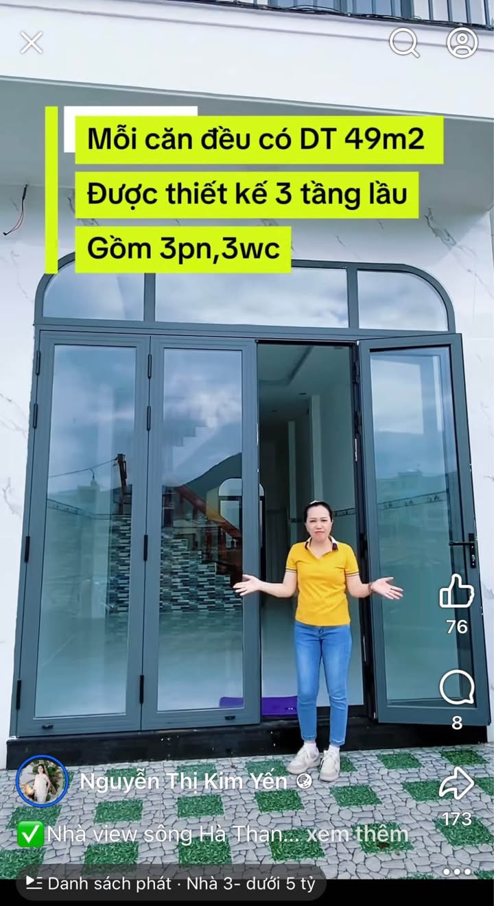 Nhà 3 tầng mới xây tại Pleiku 49m² giá thỏa thuận - View sông Hà Thanh 1