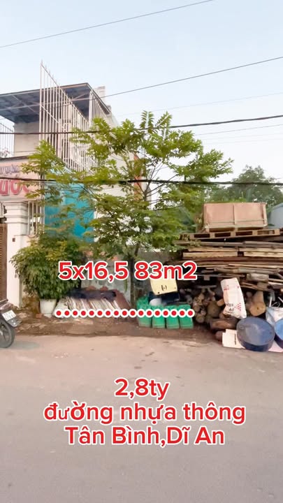 Đất sổ riêng Tân Bình, Dĩ An 83m² giá 2.8 tỷ - Vị trí đắc địa, thích hợp đầu tư!