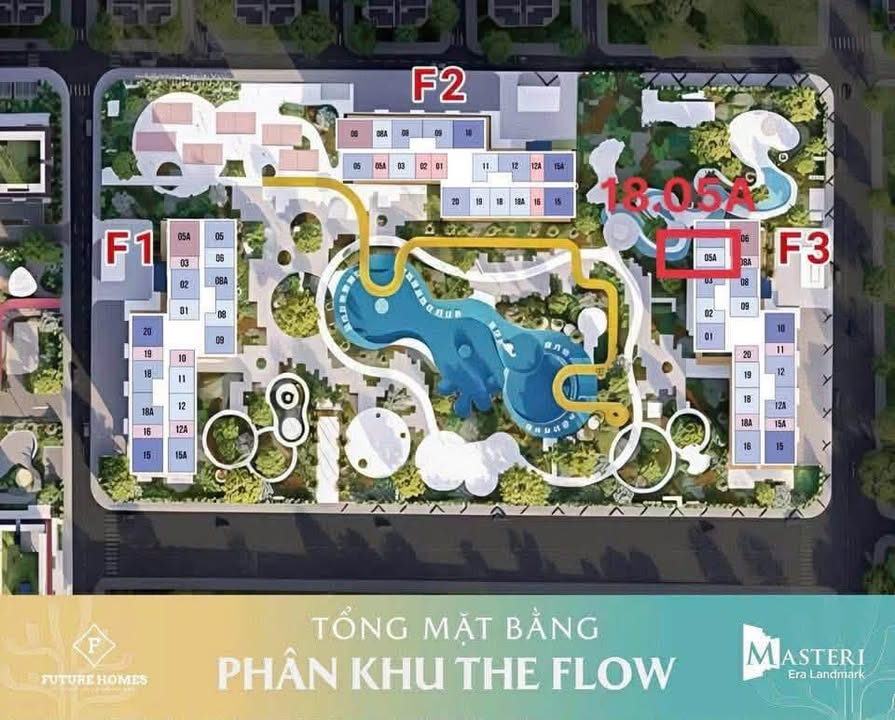 Căn hộ The Flow Masteri Era Landmark 48m² giá 3.6 tỷ - View bể bơi tuyệt đẹp!