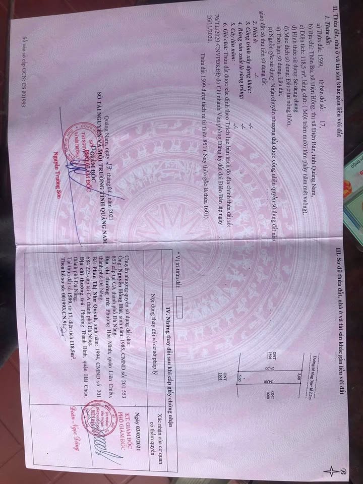 Đất nền Điện Hồng - Điện Bàn 120m² giá 500 triệu - Đường bê tông thông thoáng!