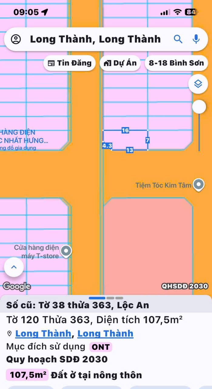 Đất nền Lộc An, Long Thành 107m² giá 3,2 tỷ - Lô góc, cơ hội đầu tư hấp dẫn!