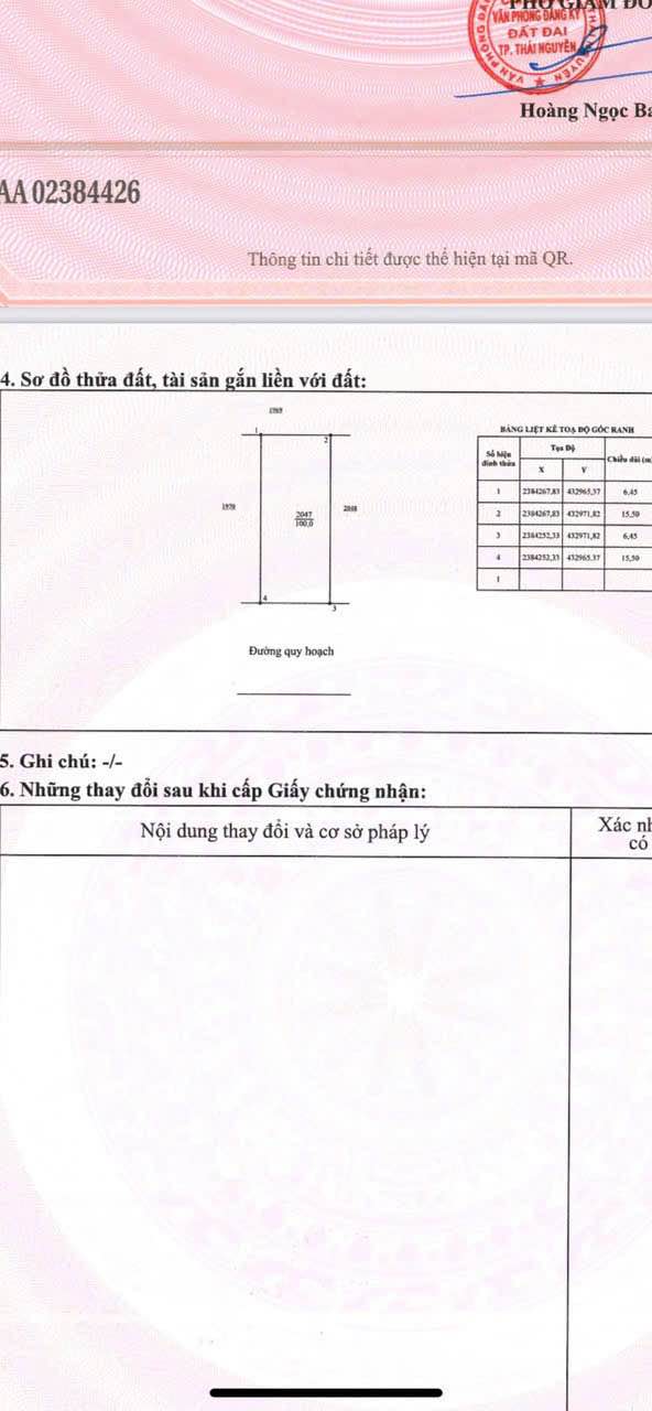 Đất nền Phú Xá Thái Nguyên 100m² giá đầu tư - Vị trí đẹp cho tương lai!