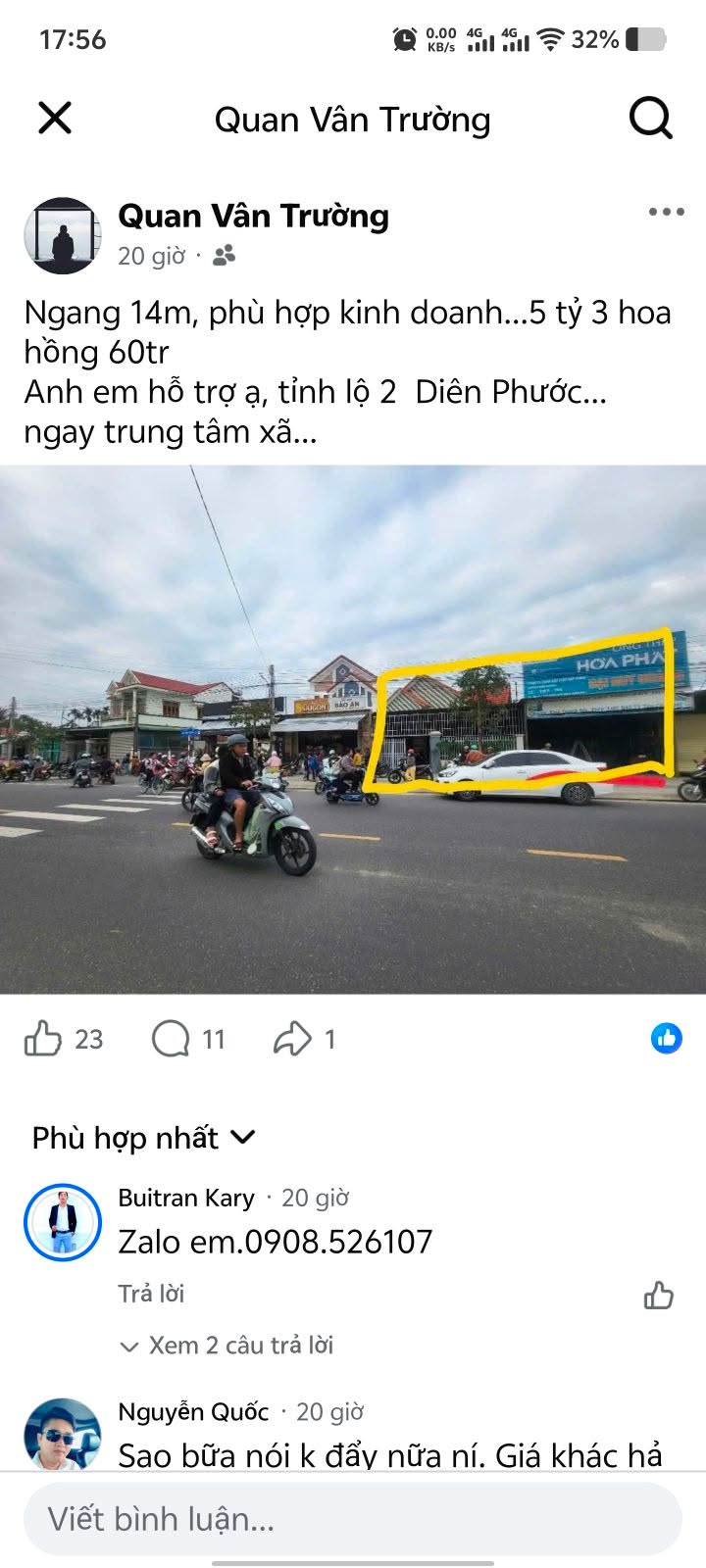 Đất nền Diên Phước 218m² giá 5.232 tỷ - Vị trí trung tâm đắc địa!