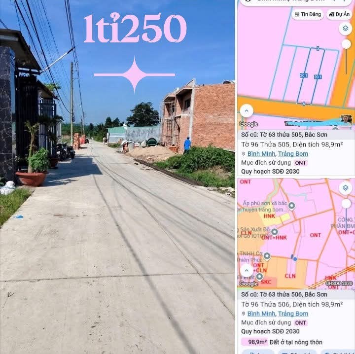 Đất nền Bình Minh Trảng Bom 100m² giá 1.2 tỷ - Đầu tư sinh lời ngay!