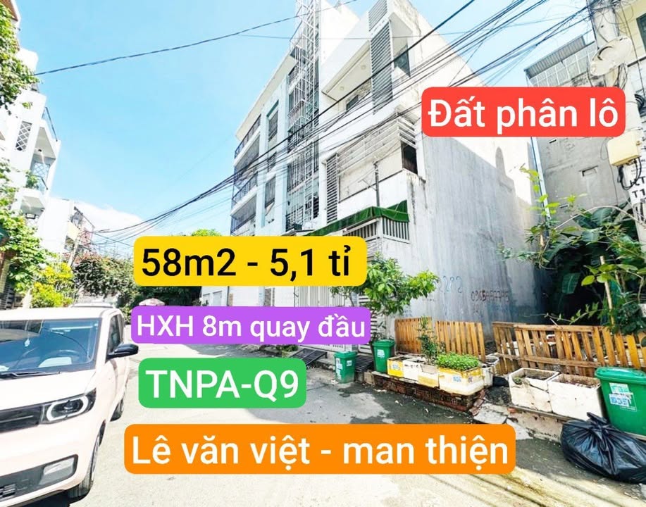 Lô đất Tăng Nhơn Phú A 58m² giá 5.1 tỷ - Tiện ích đầy đủ ngay cửa!