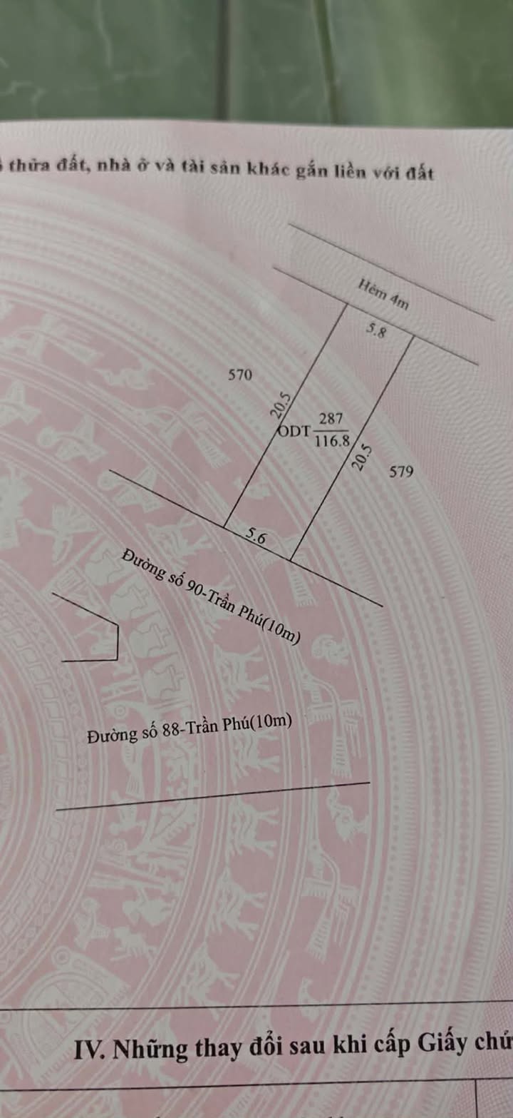 Đất Hẻm 90 Trần Phú, Hòa Thành, Tây Ninh 116m² giá 1.2 tỷ - Cơ hội đầu tư hấp dẫn!