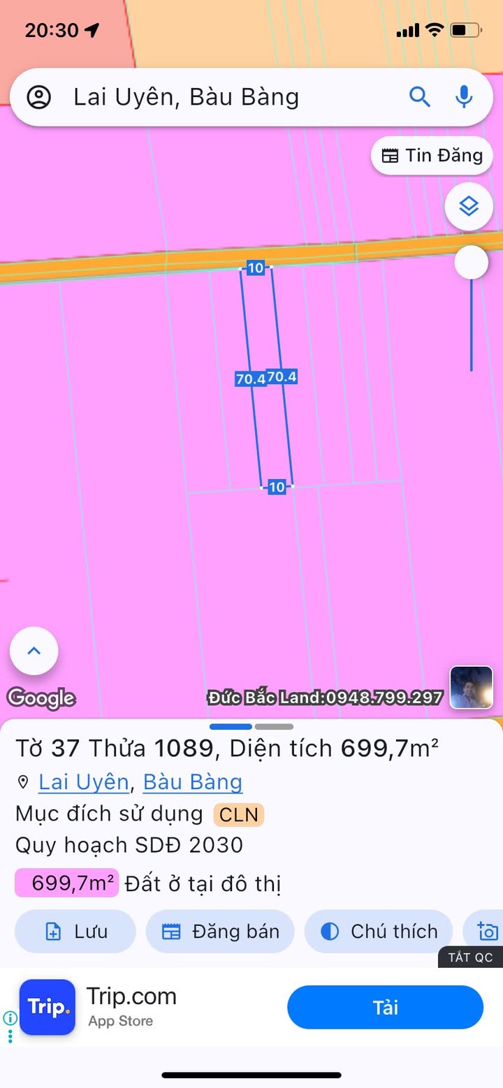 Đất nền Bàu Bàng 700m² giá 1.4 tỷ - Cơ hội đầu tư hấp dẫn!