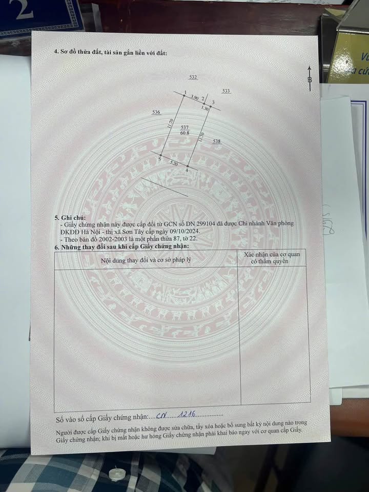 Đất nền Cổ Đông, Sơn Tây 60,8m² giá 2 tỷ - Tiềm năng đầu tư lớn!