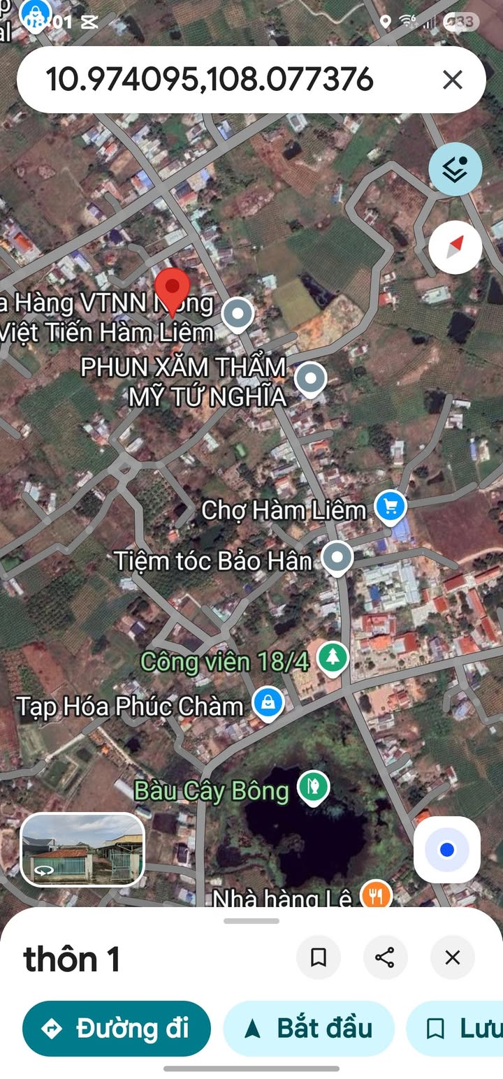 Đất nền Hàm Liêm 100m² giá 590 triệu - Đường ô tô rộng rãi, vị trí thuận lợi!