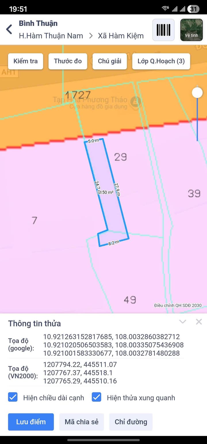 Đất mặt tiền kinh doanh 150m² xã Hàm Kiệm giá 1 tỷ - Đầu tư sinh lời ngay!