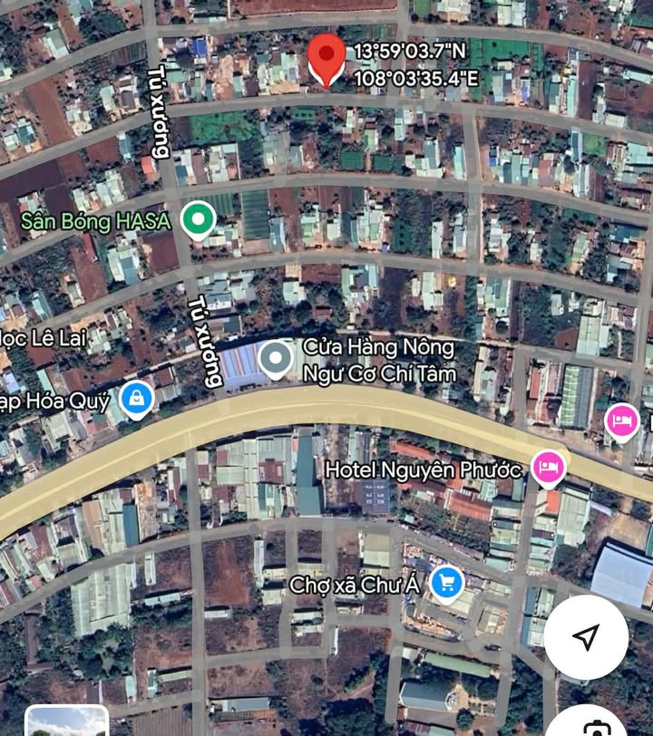 Đất thổ cư đường Tú Xương, An Phú, Pleiku 137.5m² - Giá 500 triệu!