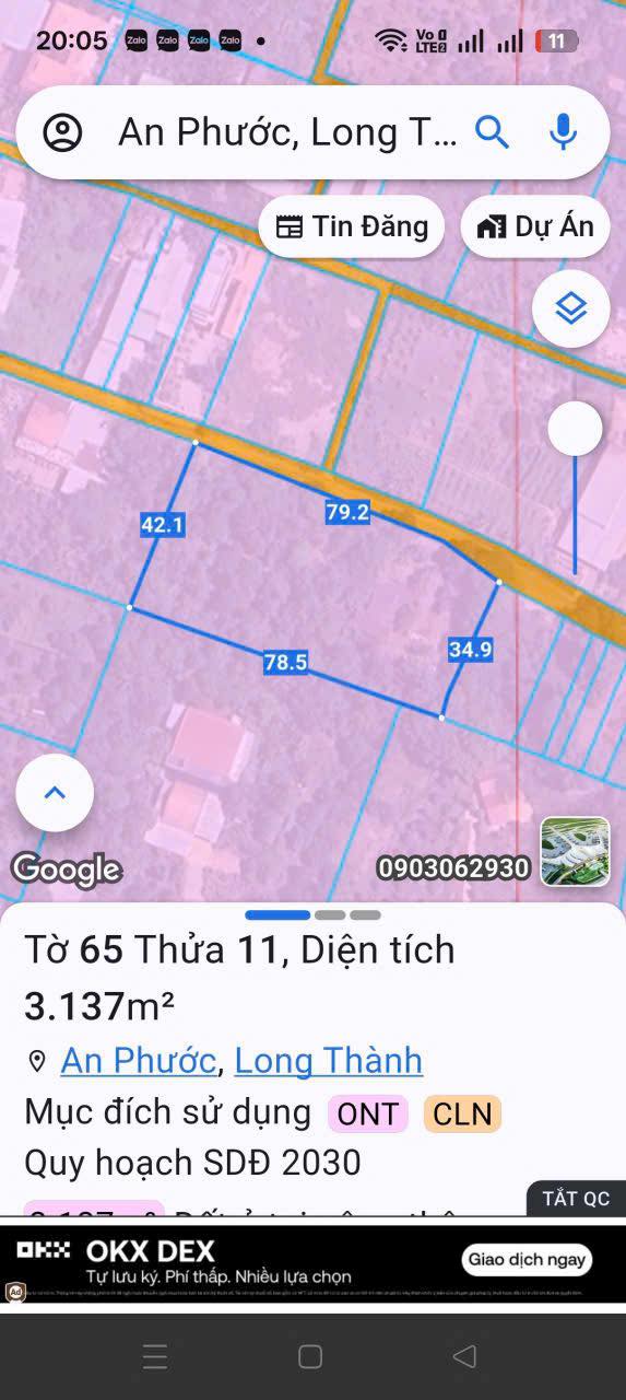 Đất thổ cư 10800m² An Phước Long Thành giá 13 tỷ - Cơ hội đầu tư hấp dẫn!