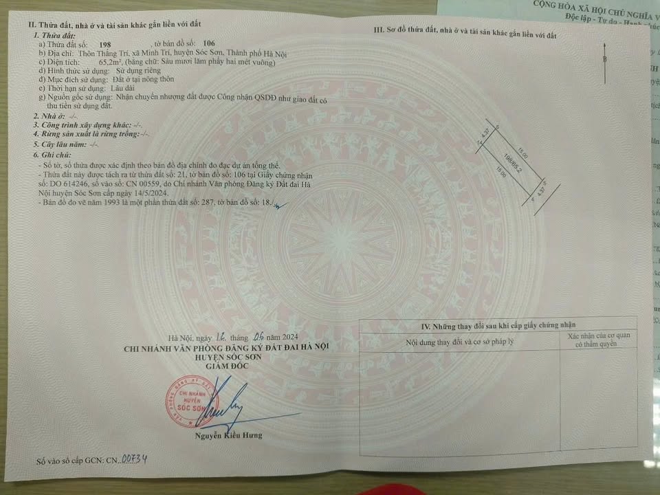 Đất nền Thắng Trí, Minh Trí, Sóc Sơn 65m² - Vị trí đắc địa, tiềm năng tăng giá!