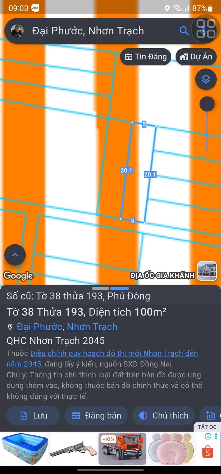 Đất nền xã Phú Đông, Nhơn Trạch 100m² - Giá cực hấp dẫn!