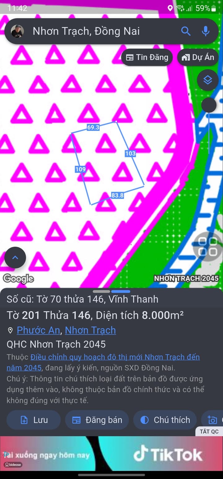 Đất Vĩnh Thanh Nhơn Trạch 8000m² - Sổ hồng chính chủ, giá tốt hơn thị trường!