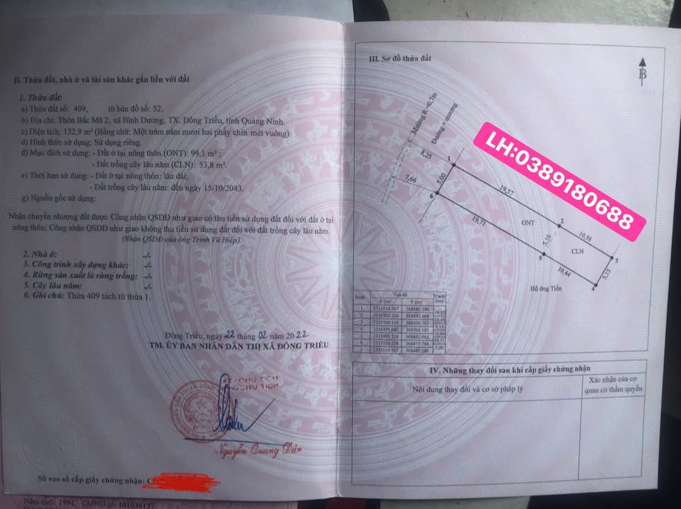 Đất nền An Sinh Đông Triều 152m² giá chỉ 700 triệu - Đầu tư sinh lời ngay!