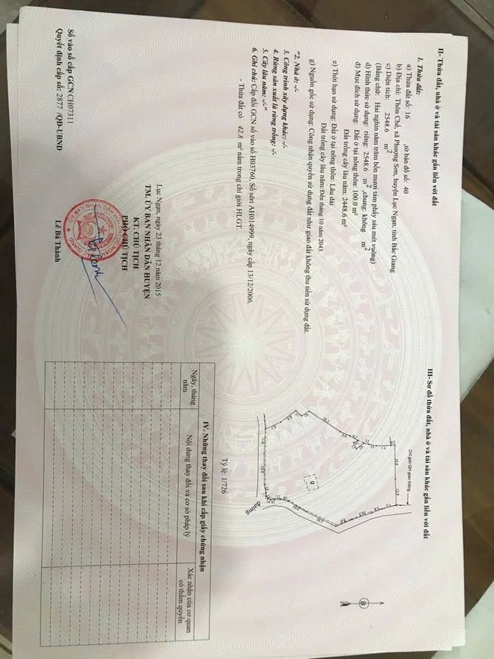 Đất vườn Phượng Sơn Bắc Ninh 2548m² - Gần đường bê tông, giá thương lượng