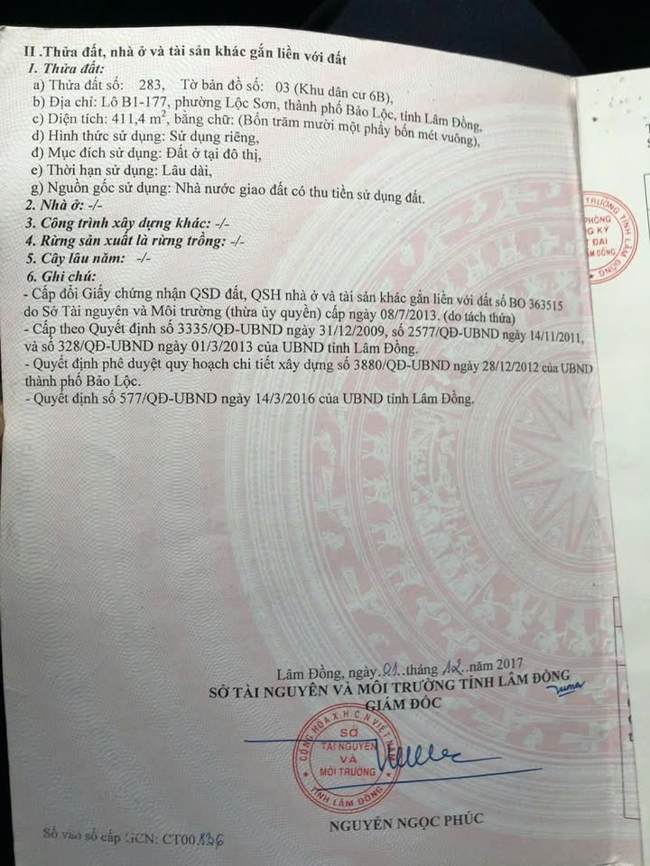 Biệt thự Rubi City Bảo Lộc 411m² giá chỉ 6.7 tỷ - Chính chủ thương lượng