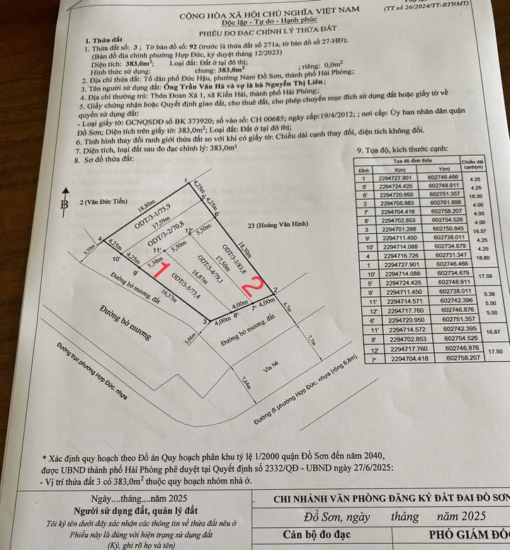 Mặt tiền FrontHouse Hợp Đức, Nam Đồ Sơn 83m² giá chỉ 3 tỷ - Đầu tư sinh lời!