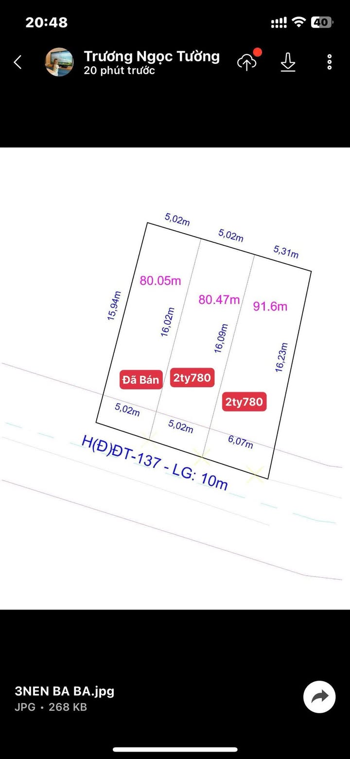 Đất nền 95m² Đặng Thúc Vịnh, Hóc Môn - Giá 2.78 tỷ, Thương lượng ngay!