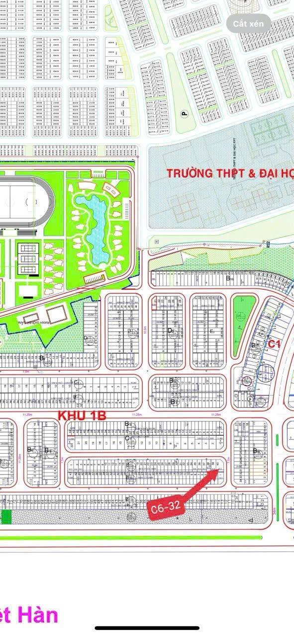 Đất nền 2 mặt tiền KĐT 1B, Điện Bàn 420m² giá 13.456 tỷ - Cơ hội đầu tư hấp dẫn!