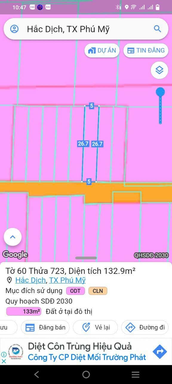 Đất nền Hắc Dịch, Phú Mỹ 135m² giá 1.05 tỷ - Đầu tư sinh lời ngay!