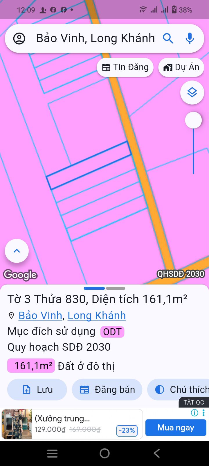 Đất nền Bảo Vinh, Long Khánh 130m² giá 690 triệu - Sổ riêng, thổ cư 100%!