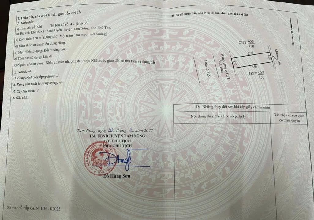 Đất nền Riverside Thanh Uyên, Tam Nông, Phú Thọ 150m² - Đầu tư sinh lời cao!