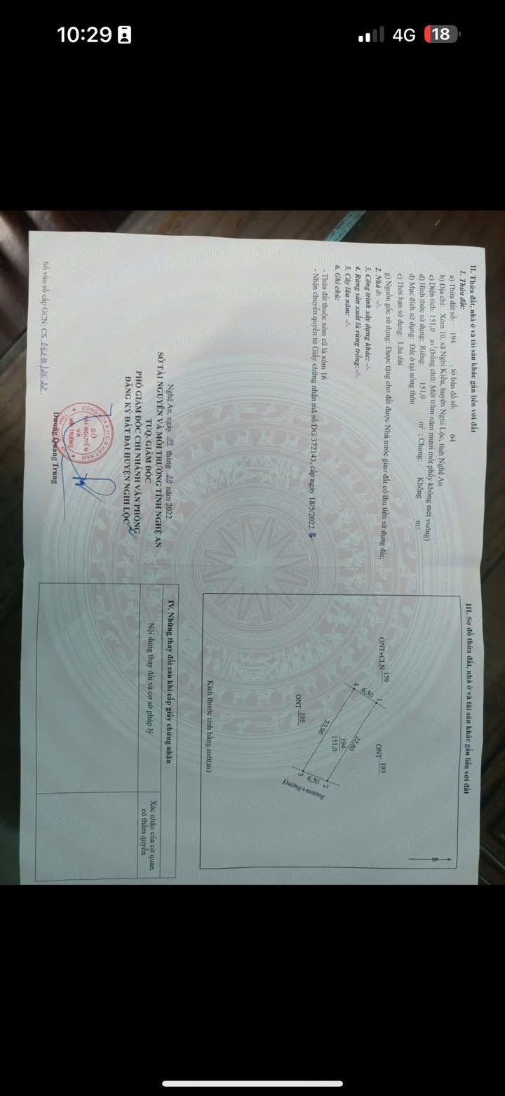 Đất thổ cư Nghi Kiều 151m² giá 480 triệu - Sát đường nhựa liên huyện!